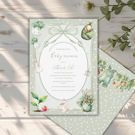 私たちの小さな芽ちゃんを歓迎しよう 招待状