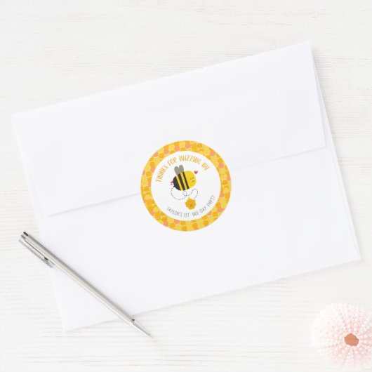 私たちの小さな蜂蜜かわいい甘いかわいいありがとう ラウンドシール (封筒)