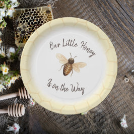 私たちの小さな蜂蜜の赤ちゃんシャワー ペーパープレート