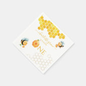 私たちの小さな蜂蜜は一つの蜂誕生日を回している スタンダードカクテルナプキン (角)