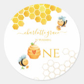私たちの小さな蜂蜜は一つの蜂誕生日を回している ラウンドシール