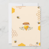 私たちの小さな蜂蜜は彼女の赤ちゃんシャワーの途中にある 招待状 (裏面)