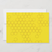 私たちの小さな蜂蜜は1つの蜂のテーマ誕生日 招待状 (裏面)