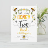 私たちの小さな蜂蜜、のまわりに、ビー2歳の誕生日 招待状 (スタンド正面)