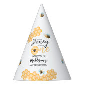 私たちの小さな蜂蜜 |最初の誕生日へようこそ パーティーハット (正面)