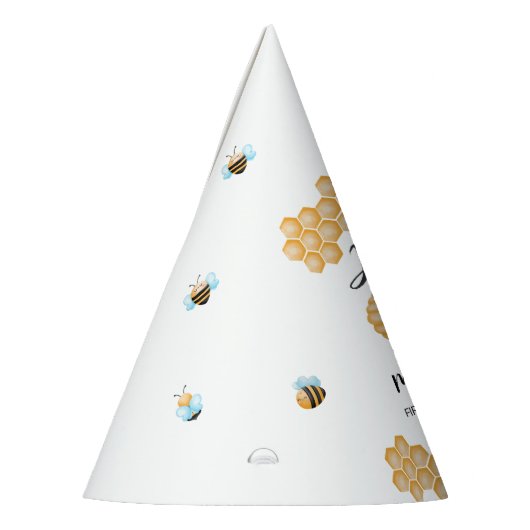 私たちの小さな蜂蜜 |最初の誕生日へようこそ パーティーハット (左)