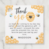 私たちの小さな蜂蜜 |最初の誕生日写真 フェイバータグ (正面)