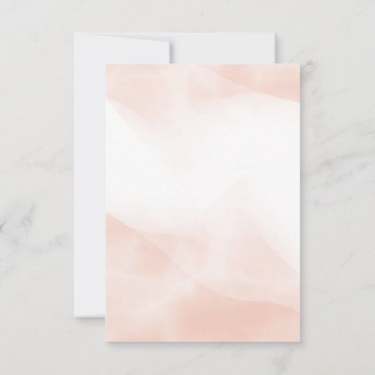 私たちの小さな蝶の水の色ピンク紫の金ゴールド サンキューカード (裏面)