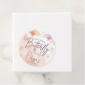 私たちの小さな蝶の水の色ピンク紫の金ゴールド フェイバータグ (インサイチュ)