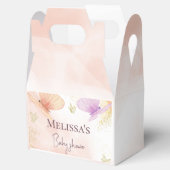 私たちの小さな蝶の水の色ピンク紫の金ゴールド フェイバーボックス (オープン)