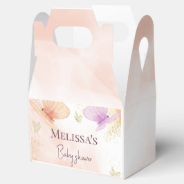 私たちの小さな蝶の水の色ピンク紫の金ゴールド フェイバーボックス