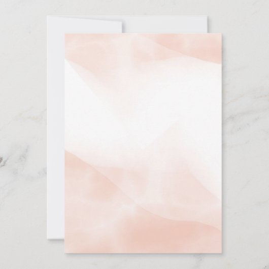 私たちの小さな蝶の水の色ピンク紫の金ゴールド 招待状 (裏面)