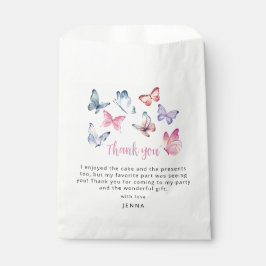 私たちの小さな蝶の誕生日パーティーありがとう フェイバーバッグ