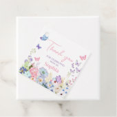 私たちの小さな蝶の誕生日パーティースクエア フェイバータグ (インサイチュ)