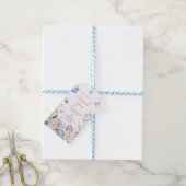 私たちの小さな蝶の誕生日パーティーメッセージカード ギフトタグ (より糸付き)