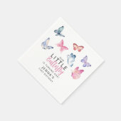 私たちの小さな蝶の誕生日パーティー スタンダードカクテルナプキン (角)