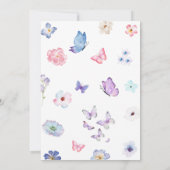 私たちの小さな蝶の誕生日パーティー 招待状 (裏面)