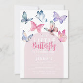 私たちの小さな蝶の誕生日パーティー 招待状 (正面)
