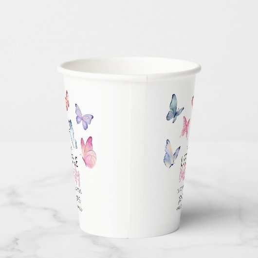 私たちの小さな蝶の誕生日パーティー 紙コップ (右)