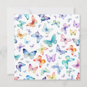 私たちの小さな蝶の赤ちゃんシャワー招待状 招待状 (裏面)