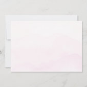 私たちの小さな蝶ピンクの金ゴールド女の子の誕生日写真 招待状 (裏面)