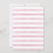 私たちの小さな蝶ピンクパープルガール誕生日 招待状 (裏面)