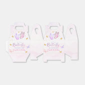 私たちの小さな蝶ピンクパープルガール1st誕生日 フェイバーボックス (折り畳みなし)