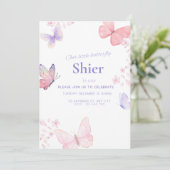 私たちの小さな蝶1日の誕生日の招待 セーブザデート (スタンド正面)