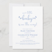 私たちの小さな赤ちゃんがやってくる！ベイビーシャワー 招待状 (正面)