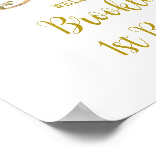 私たちの小さな赤ん坊の女の子はワンウェルカムサインを回している ポスター (角)