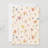 私たちの小さな野の花の花園の誕生日 招待状 (裏面)