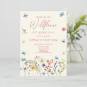 私たちの小さな野の花の誕生日パーティー 招待状 (スタンド正面)