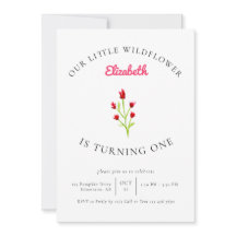 私たちの小さな野の花 1歳の誕生日 花のミニマル