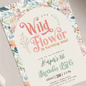 私たちの小さな野生の花1日の誕生日 招待状
