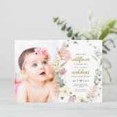 私たちの小さな野花が1歳の誕生日を迎える 招待状 (スタンド正面)