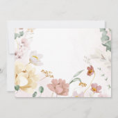 私たちの小さな野花が1歳の誕生日を迎える 招待状 (裏面)