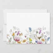 私たちの小さな野花が1歳の誕生日を迎える 招待状 (裏面)