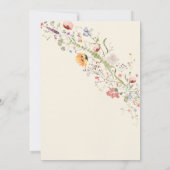 私たちの小さな野花のベビーガール2nd誕生日パーティー 招待状 (裏面)