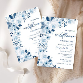 私たちの小さな野花のベビーガール2nd誕生日パーティー 招待状