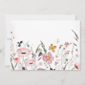 私たちの小さな野花のベビーガール2nd誕生日パーティー 招待状 (裏面)