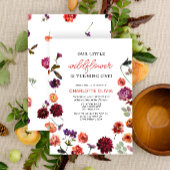 私たちの小さな野花1st誕生日フローラボホ 招待状