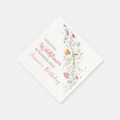 私たちの小さな野草ベビーガール1st誕生日パーティー スタンダードカクテルナプキン (角)