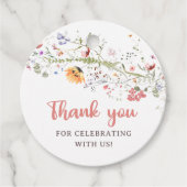 私たちの小さな野草ベビーガール1st誕生日パーティー フェイバータグ (正面)