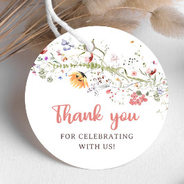 私たちの小さな野草ベビーガール1st誕生日パーティー フェイバータグ