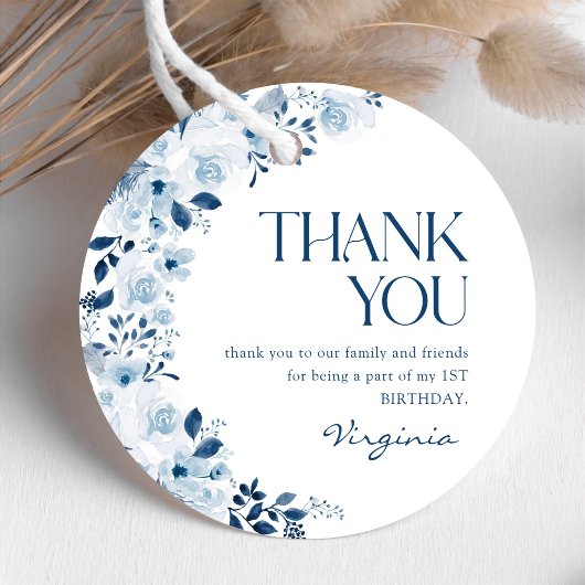 私たちの小さな野草ベビーガール1st誕生日パーティー フェイバータグ