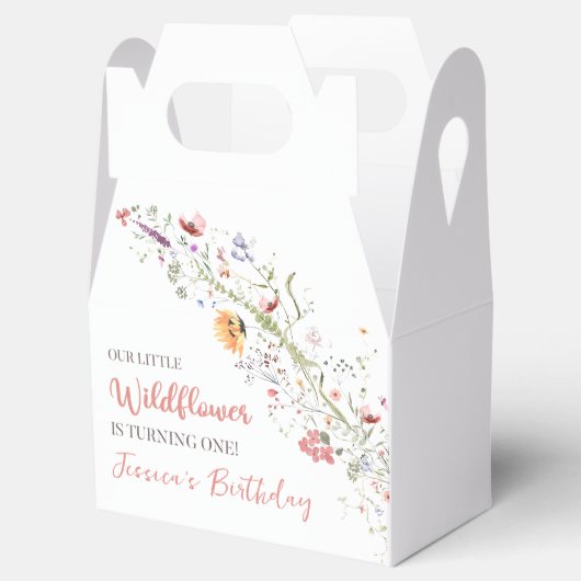 私たちの小さな野草ベビーガール1st誕生日パーティー フェイバーボックス (オープン)