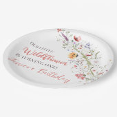 私たちの小さな野草ベビーガール1st誕生日パーティー ペーパープレート (アングル)