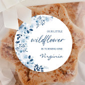 私たちの小さな野草ベビーガール1st誕生日パーティー ラウンドシール