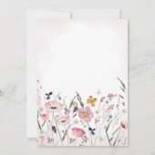 私たちの小さな野草ベビーガール1st誕生日パーティー 招待状 (裏面)