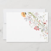 私たちの小さな野草ベビーガール1st誕生日パーティー 招待状 (裏面)